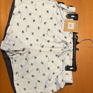 Rae Dunn White and Black Pajama Shorts 2 pack